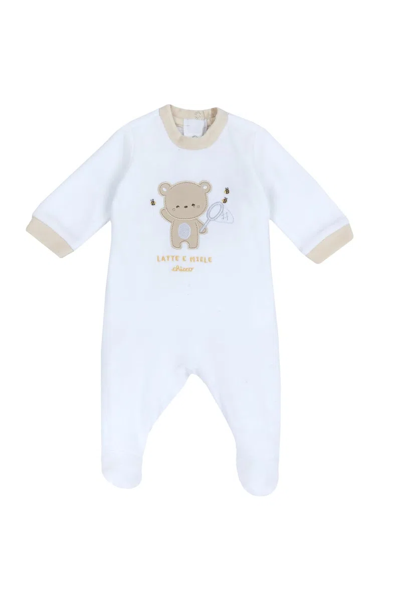 Chicco Tutina In Caldo Tessuto, Con Apertura Davanti Pigiamino per bambino e neonato Unisex - Bimbi 0-24 (Pacco da 1)