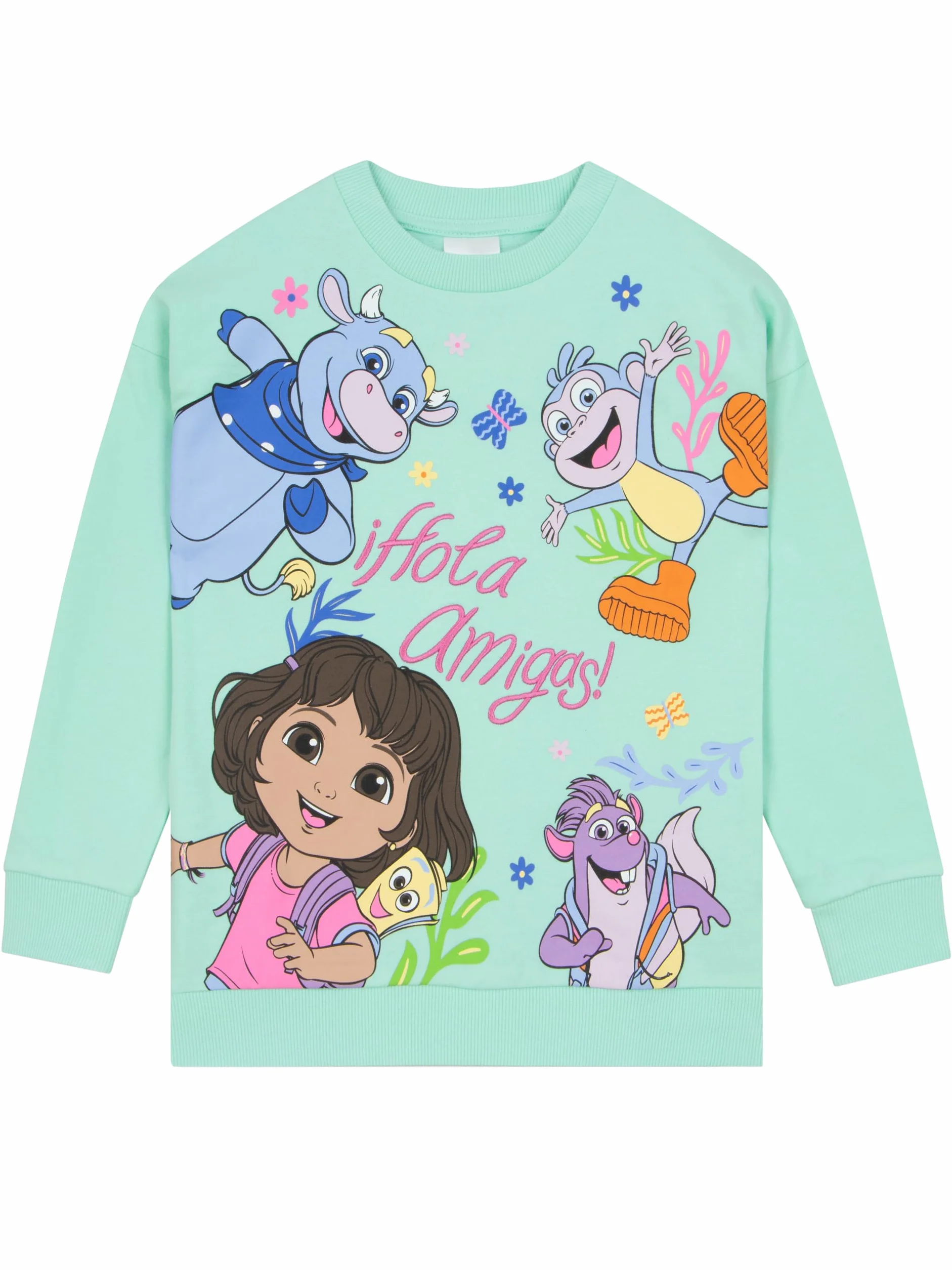 DORA Felpa Bambina, Maglione Ragazza Manica Lunga, Felpa Ragazza, Abbigliamento Bambina Cotone