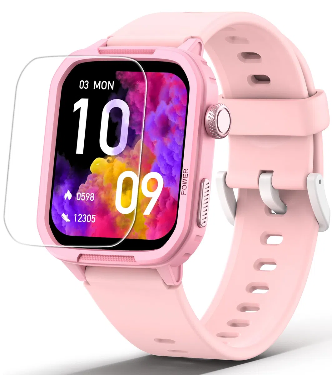JOYELE Smartwatch Bambini, Fitness Tracker Orologio Bambina, Impermeabile Orologio Ragazza e Ragazzo con 19 Sportive, Contapassi, Sveglia, Orologio Intelligente per Bambini 3-16 Anni Regalo (Rosa)