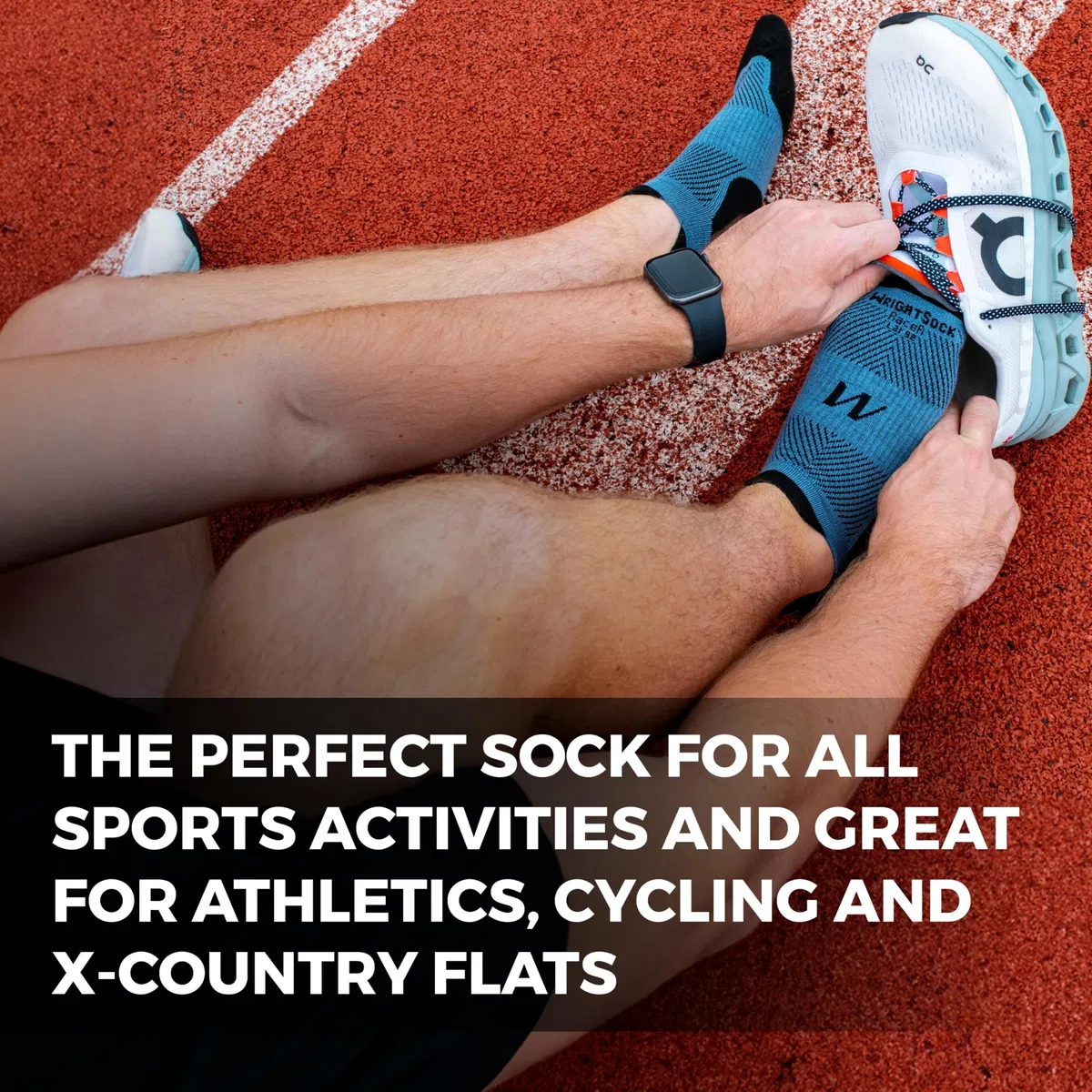 Wrightsock Calzini da corsa ultra sottili per uomini e donne, imbottiti, ecologici e anti vesciche, con il nostro design sagomato del piede, realizzati in America con regolazione dell'umidità, bianco,