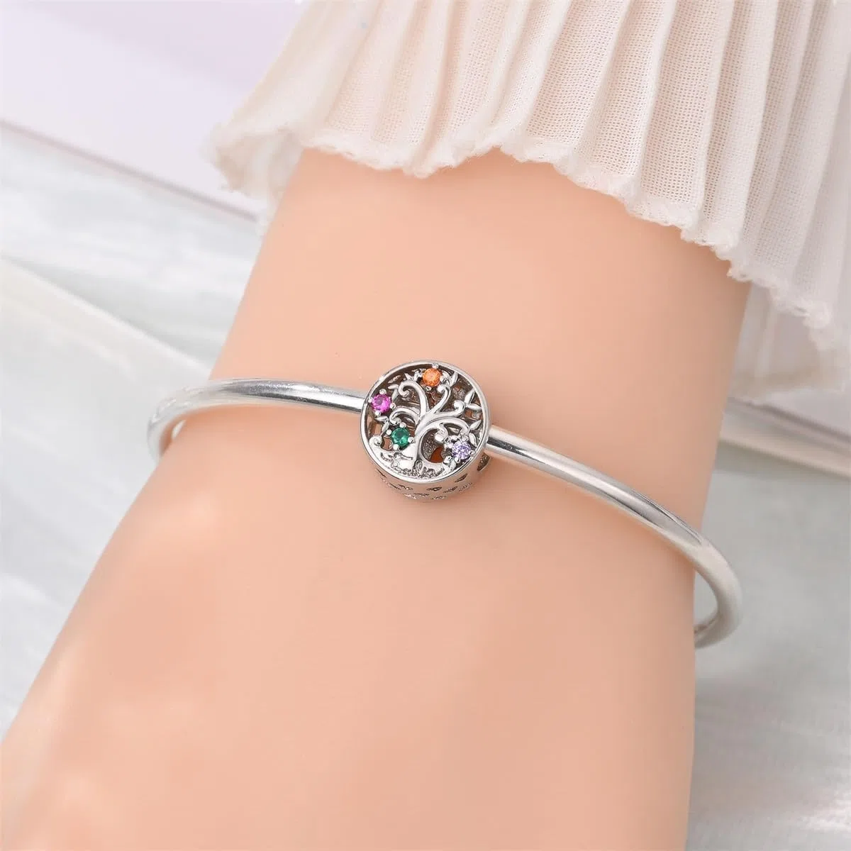 LIGHTDOG Ciondolo da donna in argento 925, compatibile con bracciali Pandora e in stile europeo, regalo per la Festa della Mamma e San Valentino