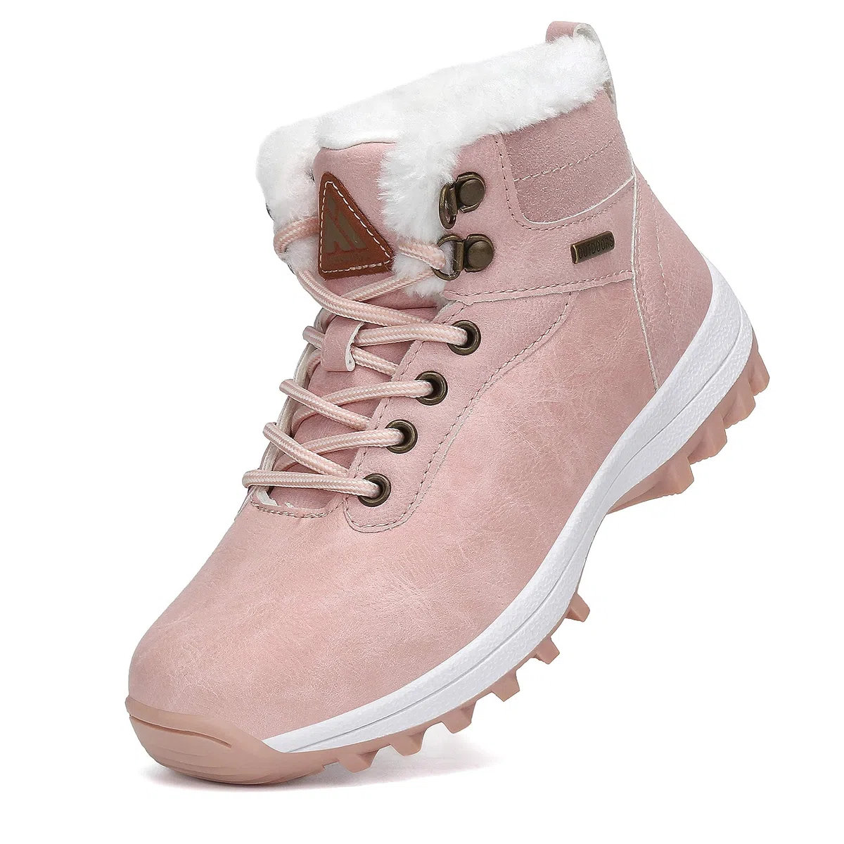 Mishansha Scarpe invernali per bambini, con calda imbottitura, taglia 24-36, Marrone classico