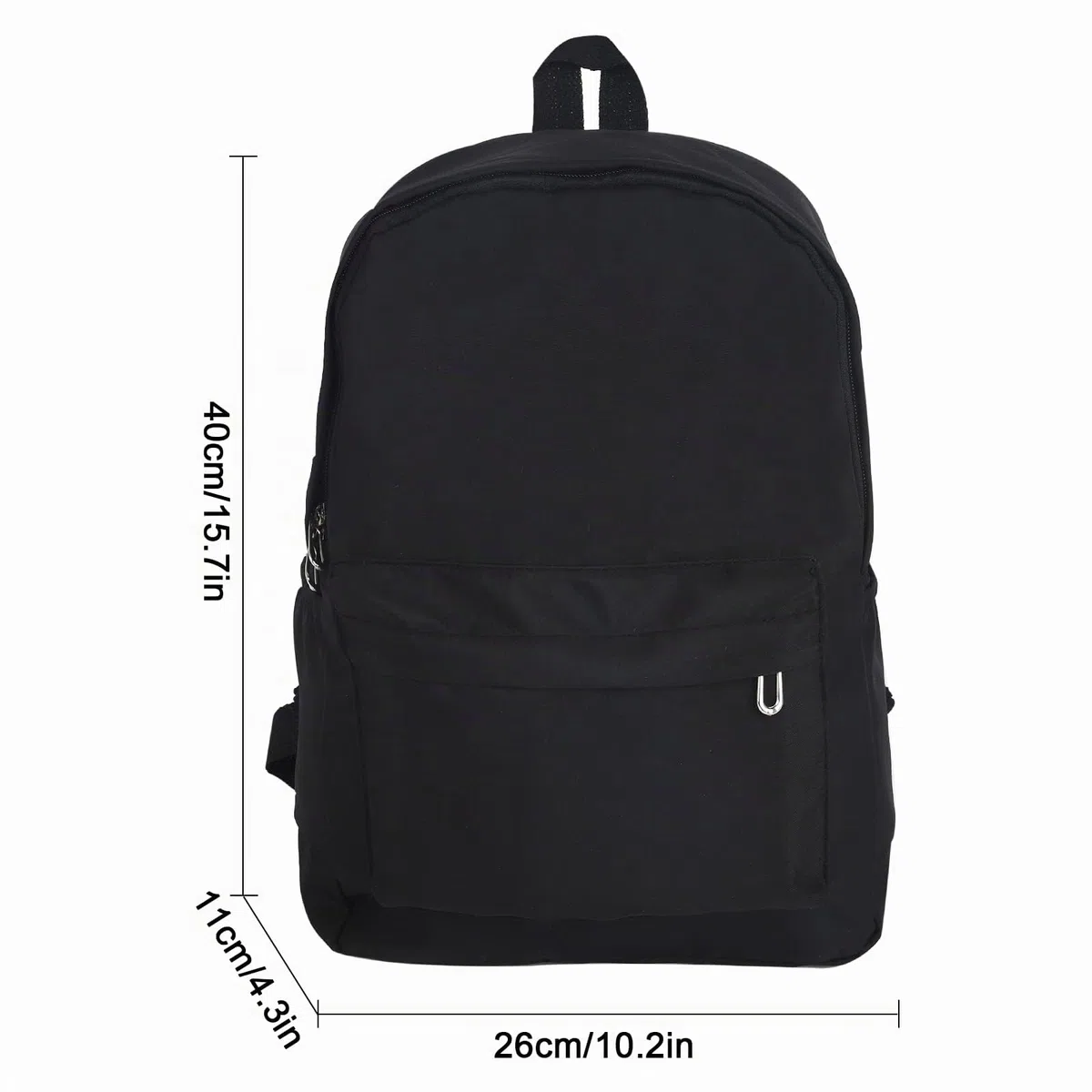 TSLBW Zaino per la Scuola superiore Ragazzi, leggero, casual, per lo studente universitario borsa sportiva di viaggio all'aperto A4 rivista IPad (Nero)