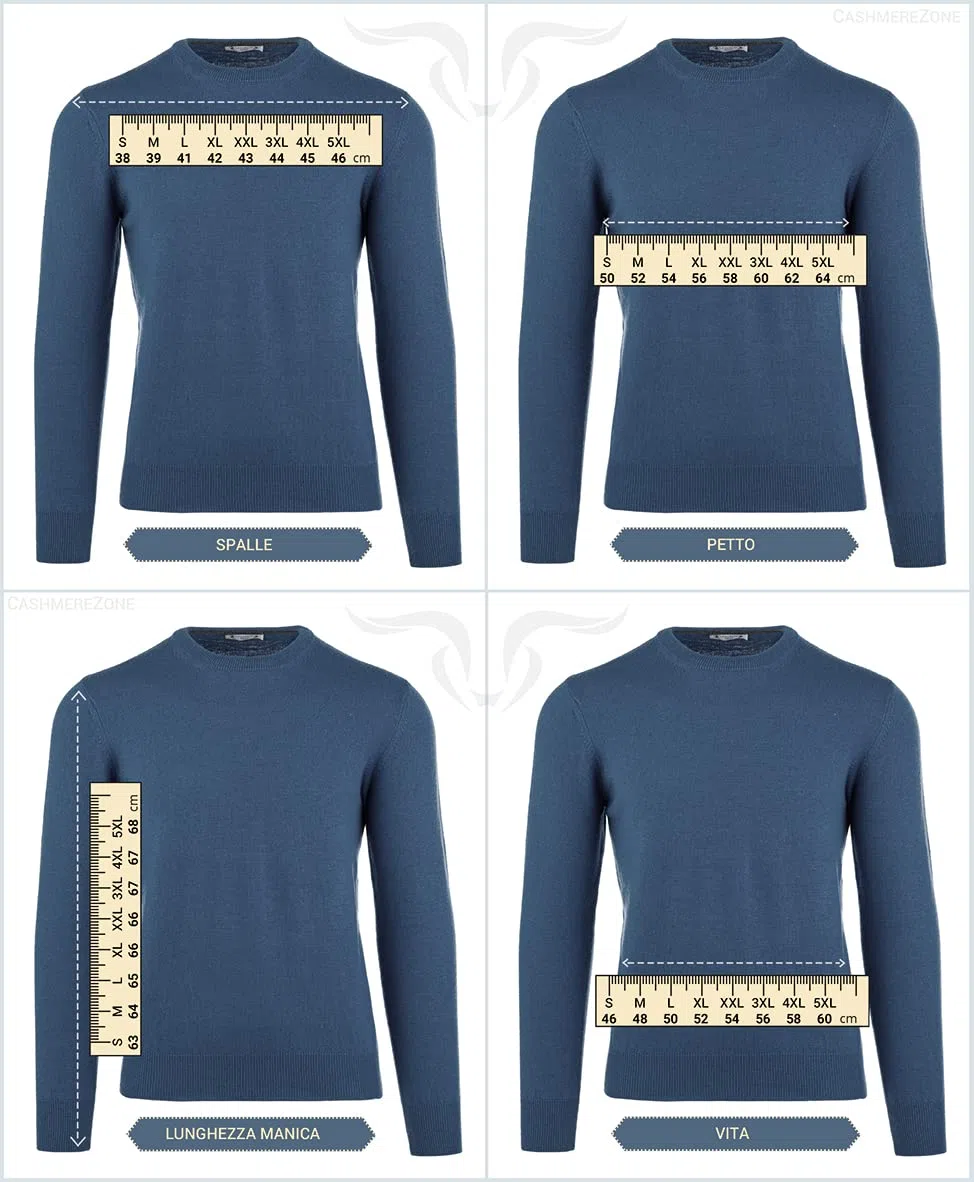 Dolcevita Maglione Uomo 30% Puro Cashmere 70% Pura Lana Made in Italy Pull Manica Lunga Morbido Soffice e Caldo
