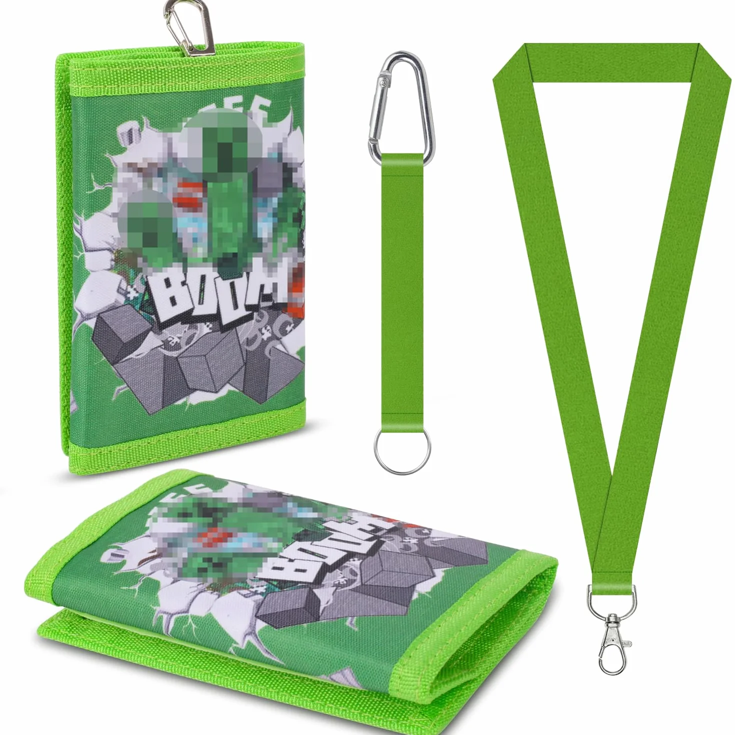 Portafoglio Bambino 24 * 12cm portafogli per bambini, Portamonete Bambino, Portafogli Bambini per regalo di compleanno, rientro a scuola (Verde)