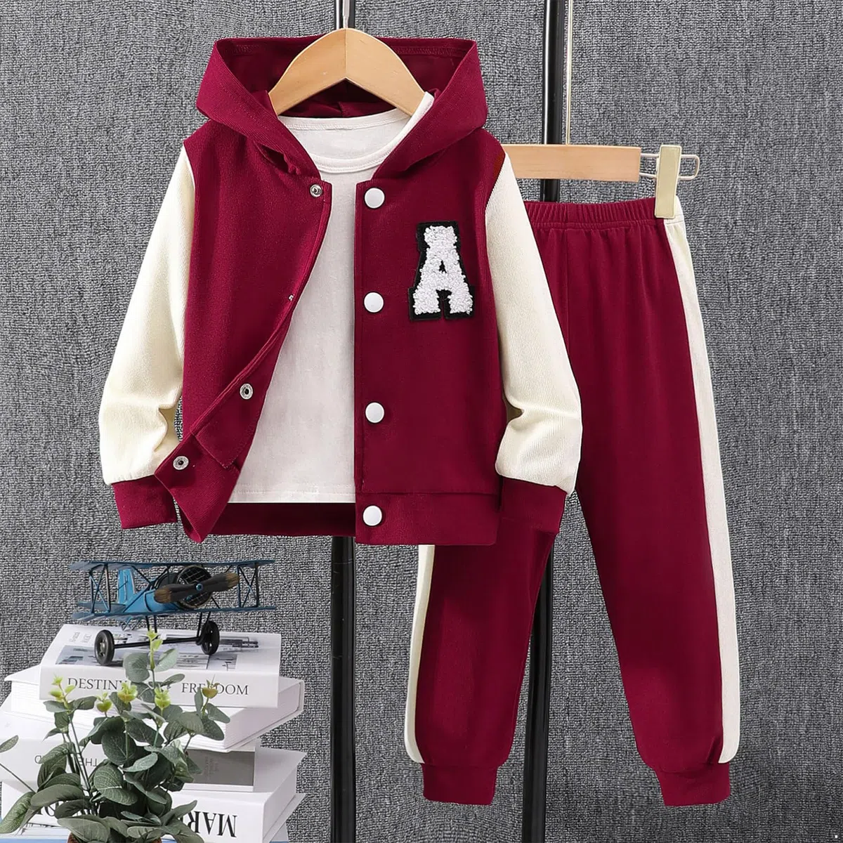 CHICTRY Tuta da Ginnastica Artistica Bambina Unisex Felpe con Cappuccio Felpe Sportive con Zip Arcobaleno Pantaloni Sportivi Completo Sportivo Bimba Due Pezzi Allenamento