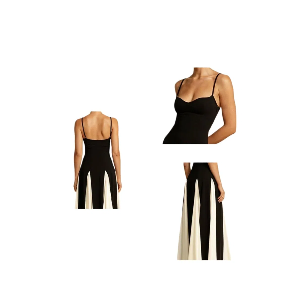 Vestito Donne Elegante Pavimento Lunghezza Maxi Abito Scivolante Splice da Sera Formale Festa Sposa Ospite Chic Vestiti-Black-XL