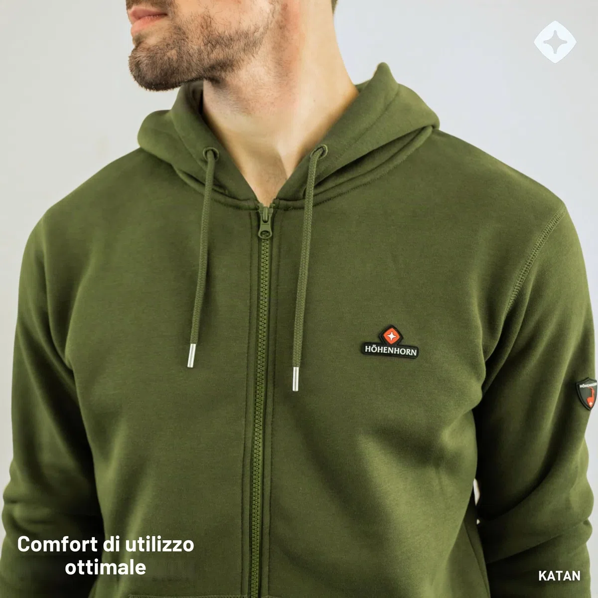 Höhenhorn - Felpa con cappuccio da uomo