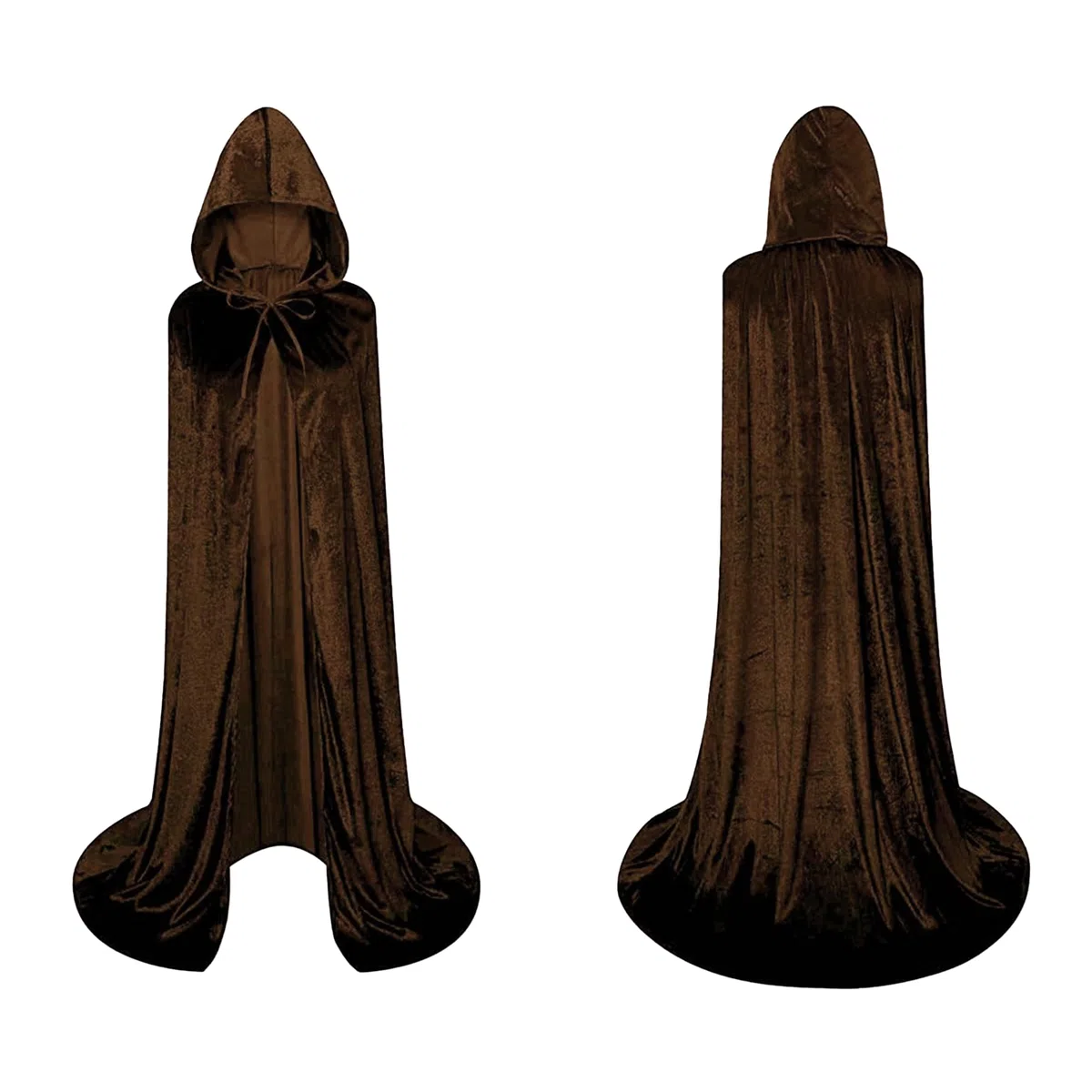 Carnavalife, mantello con cappuccio in velluto lungo medievale, costumi da strega, principessa vampiro, festa di carnevale di Halloween, rosso o nero, per uomini, donne, ragazzi, ragazze, taglie 90 cm o 140 cm ...