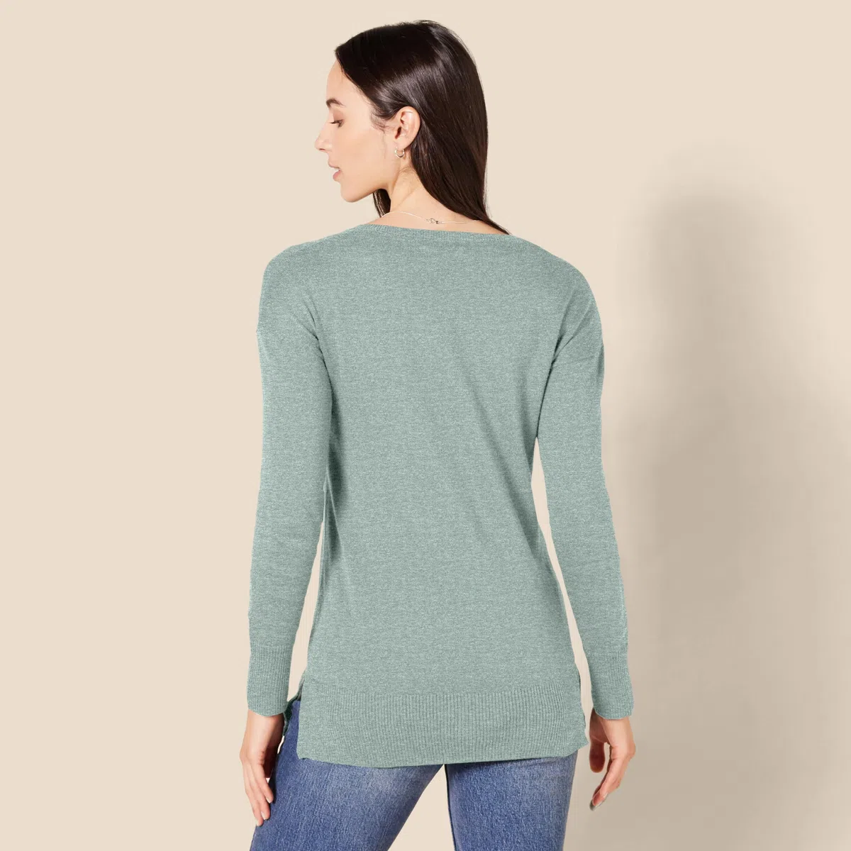 Amazon Essentials Maglione A Tunica Leggero A Maniche Lunghe Con Scollo A v (Disponibile In Taglie Forti) Donna
