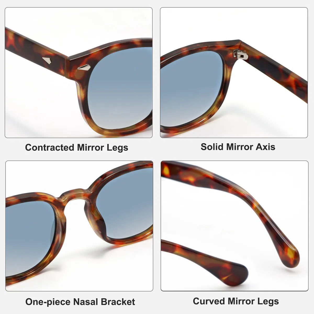 Occhiali da Sole Sportivi Rotondi Polarizzati Vintage Uomo/Donna, Stile Anni'70 Depp, Lenti Tinte UV400 per Guida Viaggi Spiaggia