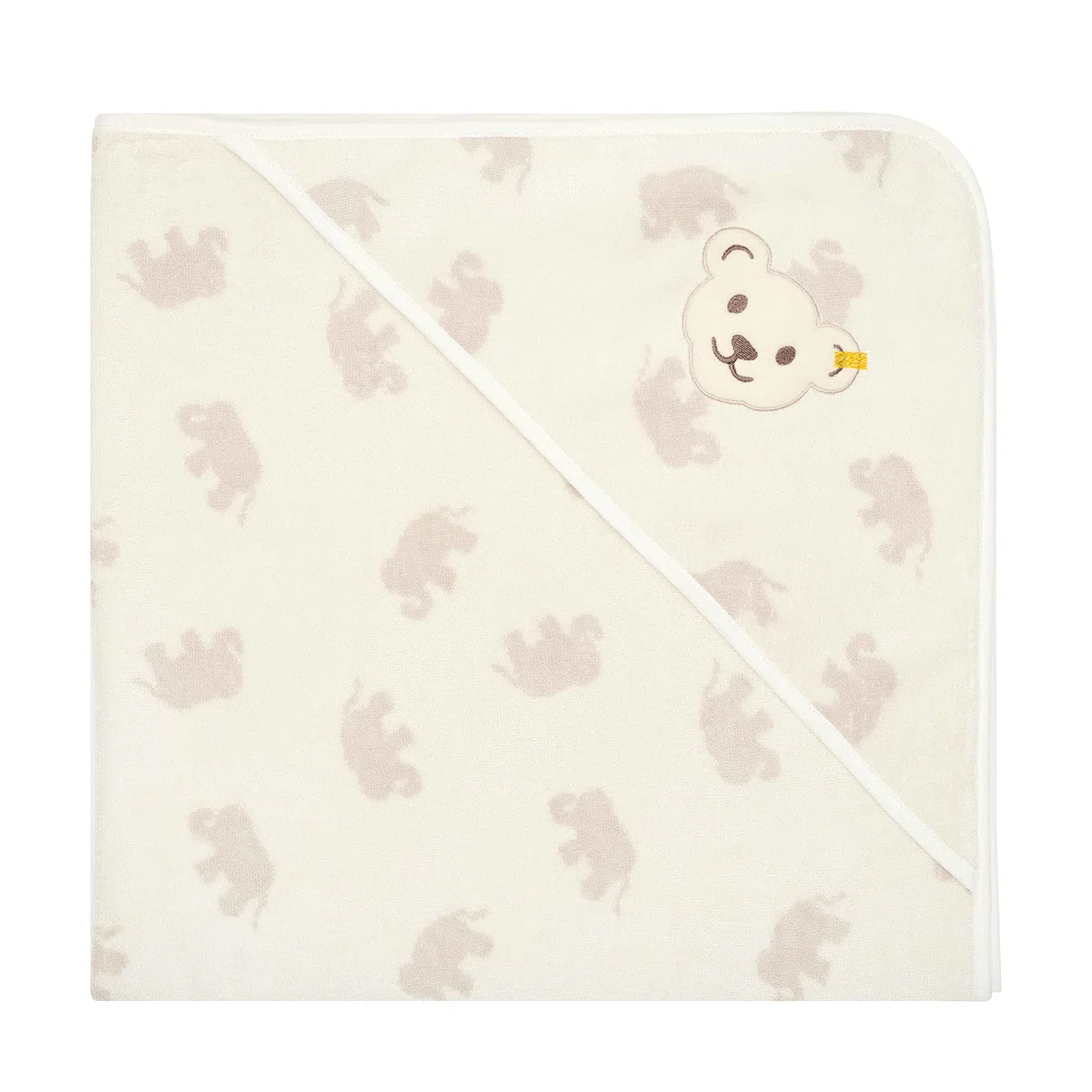 Steiff Mini Basic Badetuch con Kapuze, Cloud Dancer, One Size Ragazzi Unisex