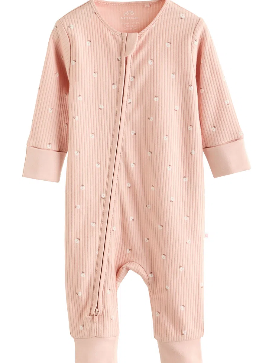 NEXT Bambina Confezione da 5 Tutine per Neonati con Zip bidirezionale