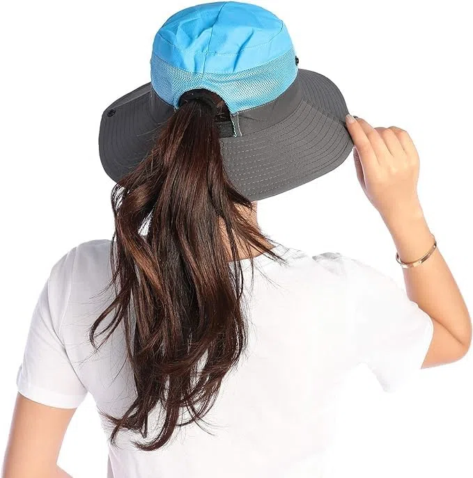 Cappello da Sole Donna Cappello Pieghevole Tesa Larga - Protezione UV Traspirante per Giardinaggio,Viaggi,Escursionismo,Pesca Cappello Donna Estivo