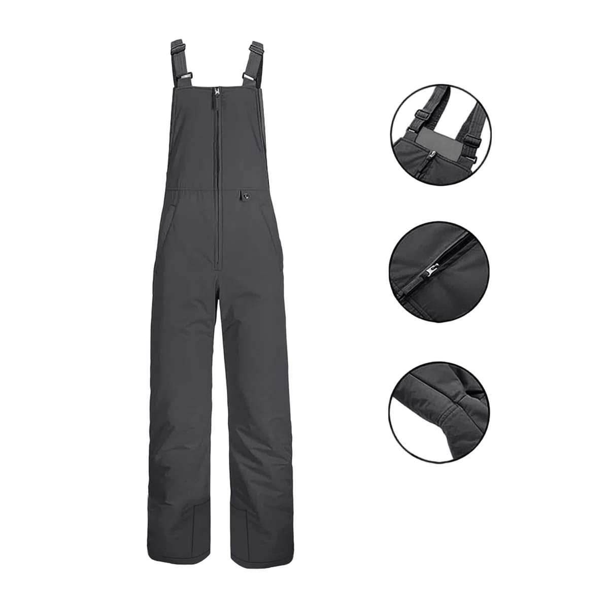 Pantaloni da sci da donna, antivento, da snowboard, impermeabili, da neve, da donna, unisex, con bretelle in softshell, con chiusura lampo, per attività all'aria aperta