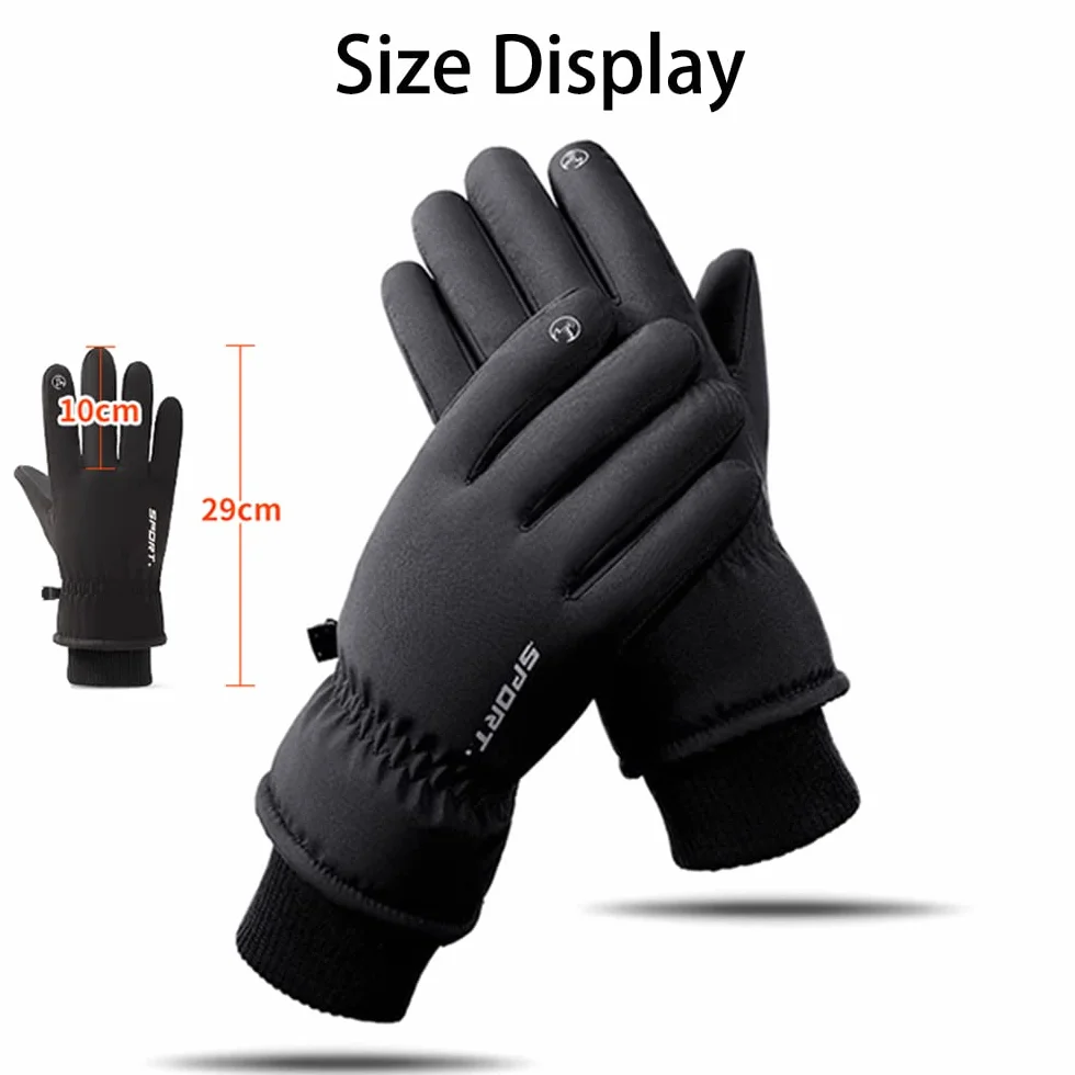 Guanti da Sci, Guanti Invernali Impermeabile Caldo Guanti Sportivi Antivento Caldi Guanti Antiscivolo Guanti Touch Screen per Uomo Donna Sci Snowboard Moto Bici Corsa Trekking Alpinismo Ciclismo
