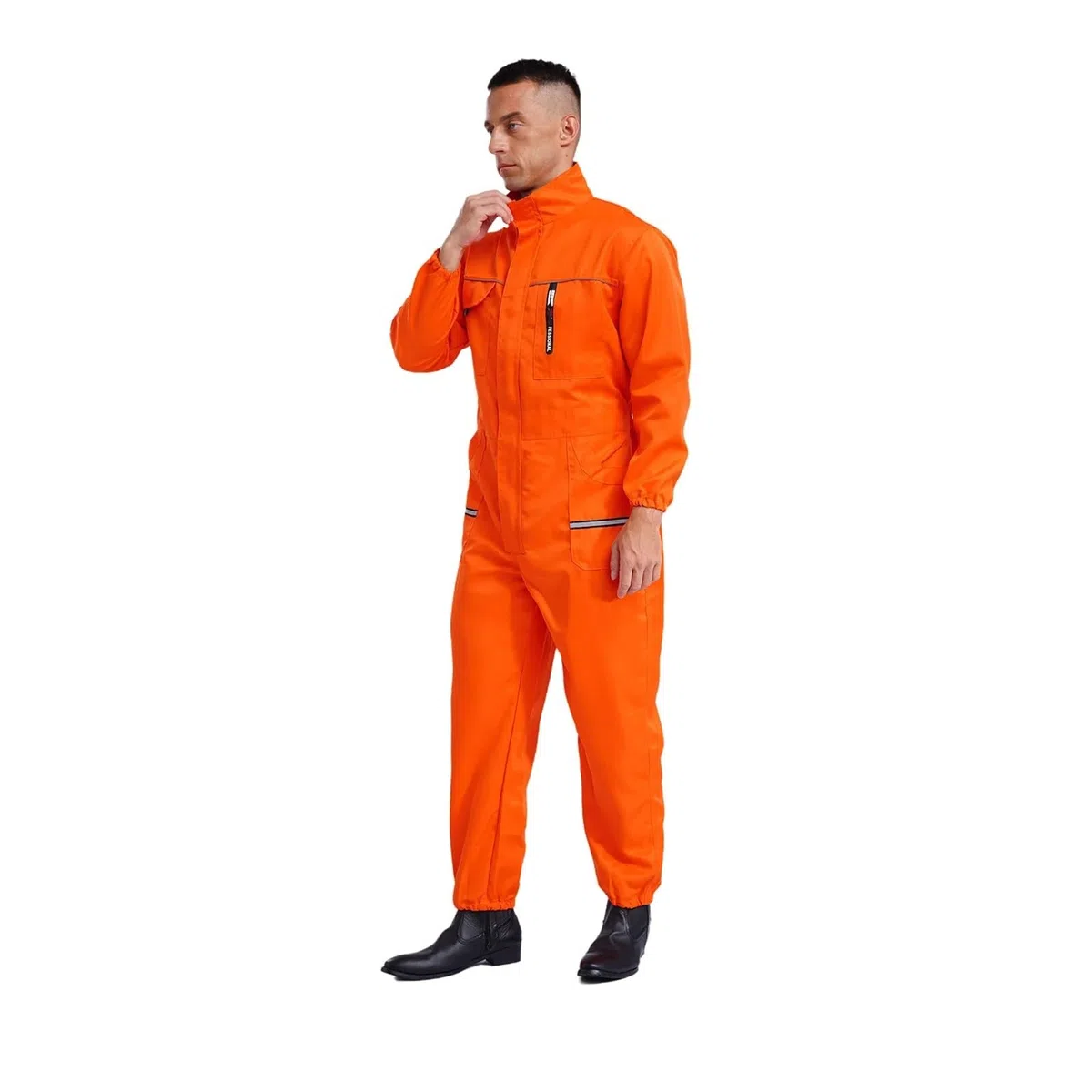Abbigliamento da Lavoro Uomo Tute da Lavoro Resistenti Uomo e Donna, a Maniche Lunghe, Multitasche, Uniformi Officina, Tute Meccanico Riflettenti, Abbigliamento(Deep Blue,190 (4XL))