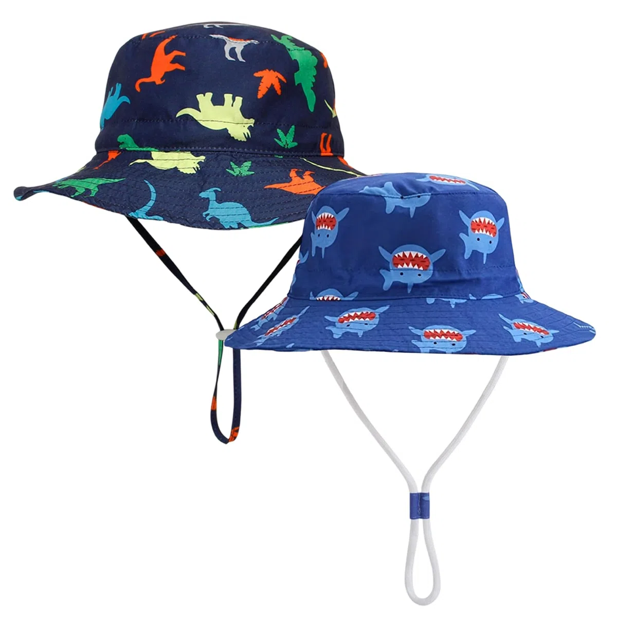 JSTHHTT 2 PCS Cappello da Sole per Bambini, Cappello Bambino, Bambini Bambino Pieghevole Cappelli da Sole da Spiaggia, Cappello da Sole Bambino Bambina a Tesa Larga, Regolabile, UPF 50+, 3-8 Anni