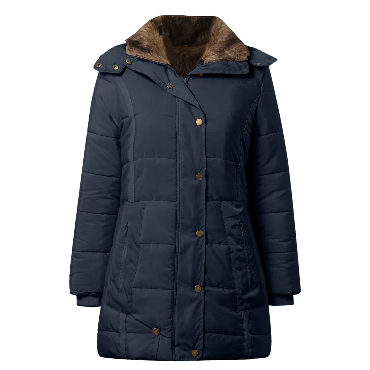 Giacca Autunno Piumini da Donna, Cappotti da Donna, Trench Lungo con Bottoni, Giacca Calda e Spessa, Soprabito Abbigliamento Esterno con Cappuccio Sera