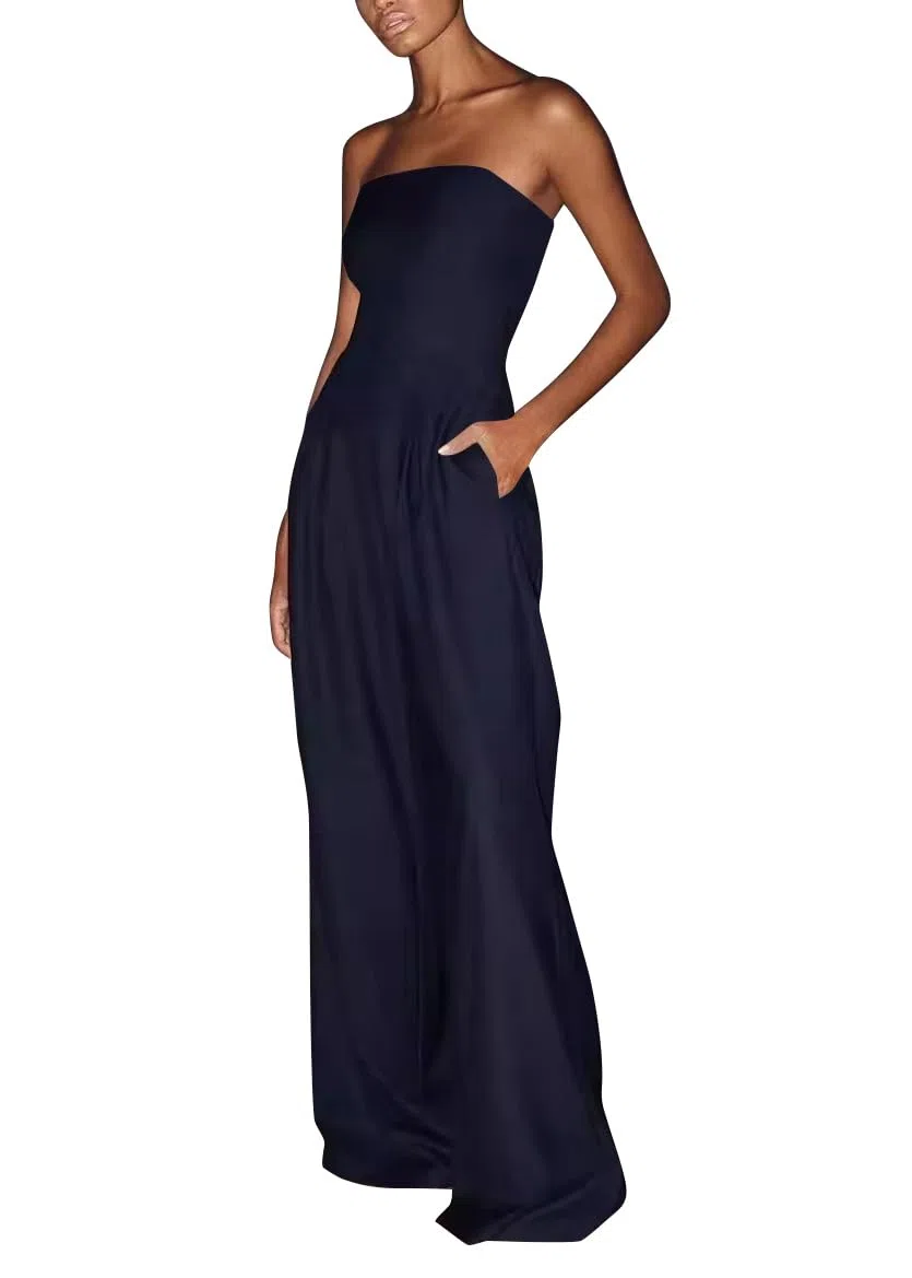 shownicer Tute Donna Monopezzi E Tutine Elegante Tuta Lunga Casual Jumpsuit Senza Maniche Tinta Unita Pagliaccetti Pantaloni Cocktail Cerimonia Overall