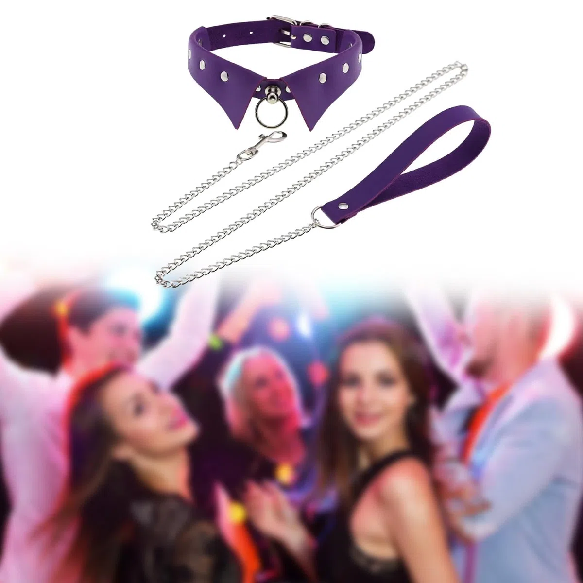 predolo Collare Choker in Pelle PU con Catena Regolabile per Donne Accessorio Moda Gotico Rock Adatto per Feste a Tema Serate E Cosplay