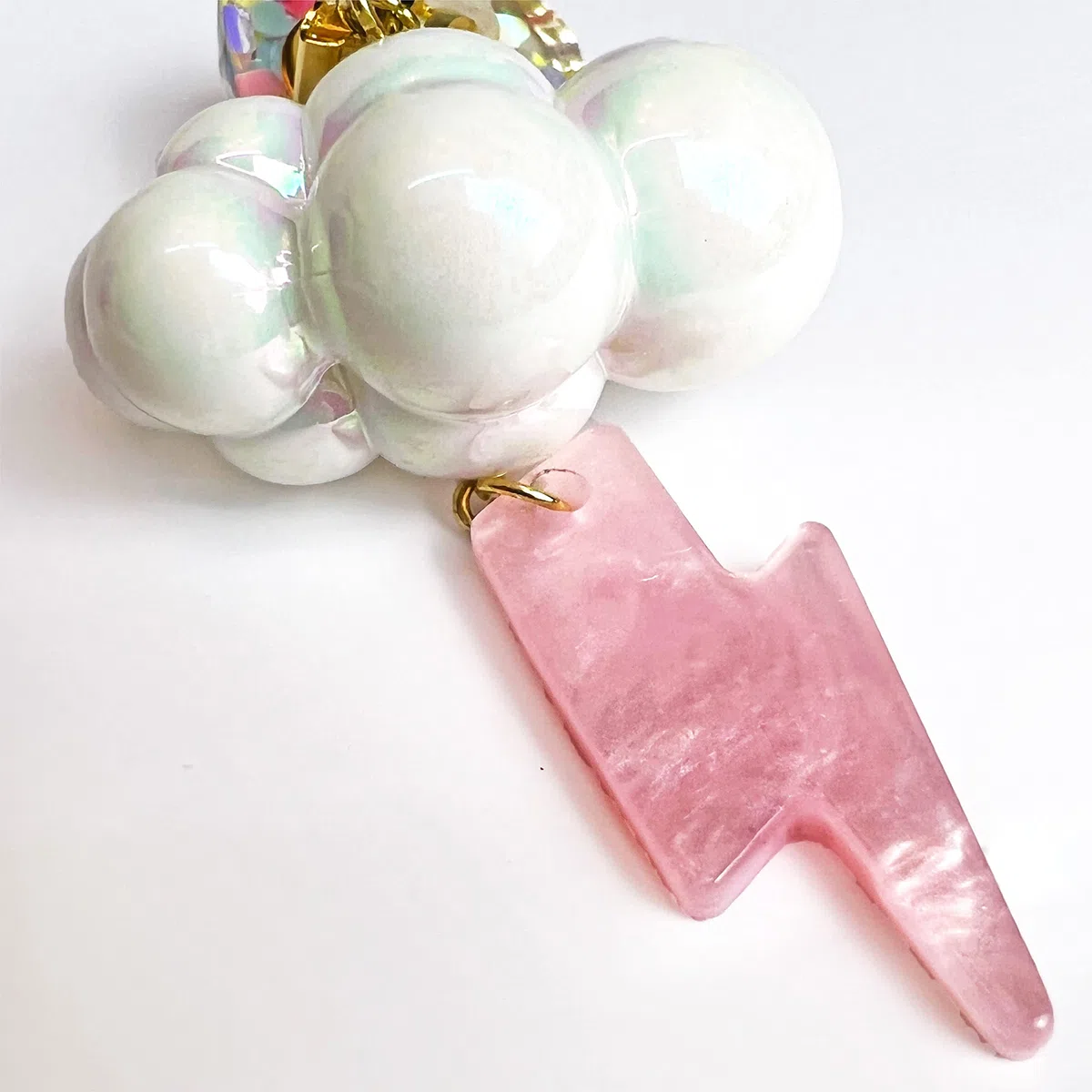 Nuvola Fulmine Orecchini Donna Argento 925 Handmade Originale Pendenti Gioielli 3D Cuore Orecchini per Ragazza Anallergici Ideale Regalo per Donna Bambina