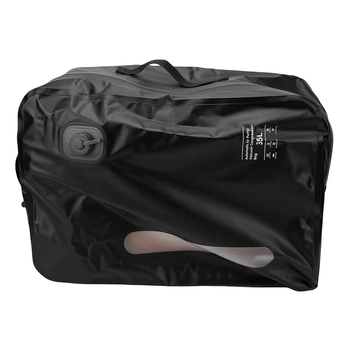 Ejoyous Sacco a Compressione Sottovuoto, Borsa da Viaggio in TPU e Nylon 210D da 35 Litri con Valvola Unidirezionale, Cerniera IP67, Organizer per Bagagli Riutilizzabile per Viaggi, Campeggio, (BLACK)