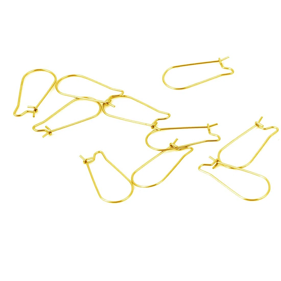 Perlin Orecchini a cerchio in acciaio inox, orecchini a cerchio dorati, accessori per la creazione di gioielli, 24 mm, 30 pezzi