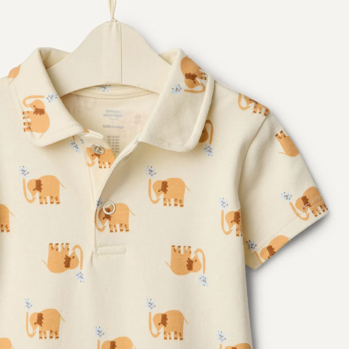 Amazon Essentials x Sofia Grainge Tutina Polo in Cotone a Maniche Corte Bimbo 0-24, Pacco da 2