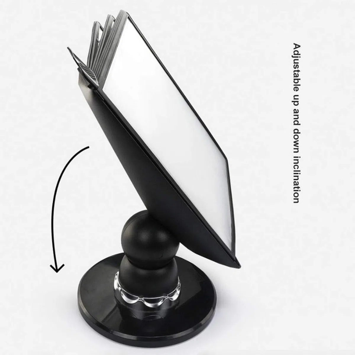 Cartella portadocumenti， Organizer e accessori da scrivania for ufficio, 10 tasche espositive, base nera, portadocumenti da scrivania regolabile, for esposizione da ufficio e archiviazione di document