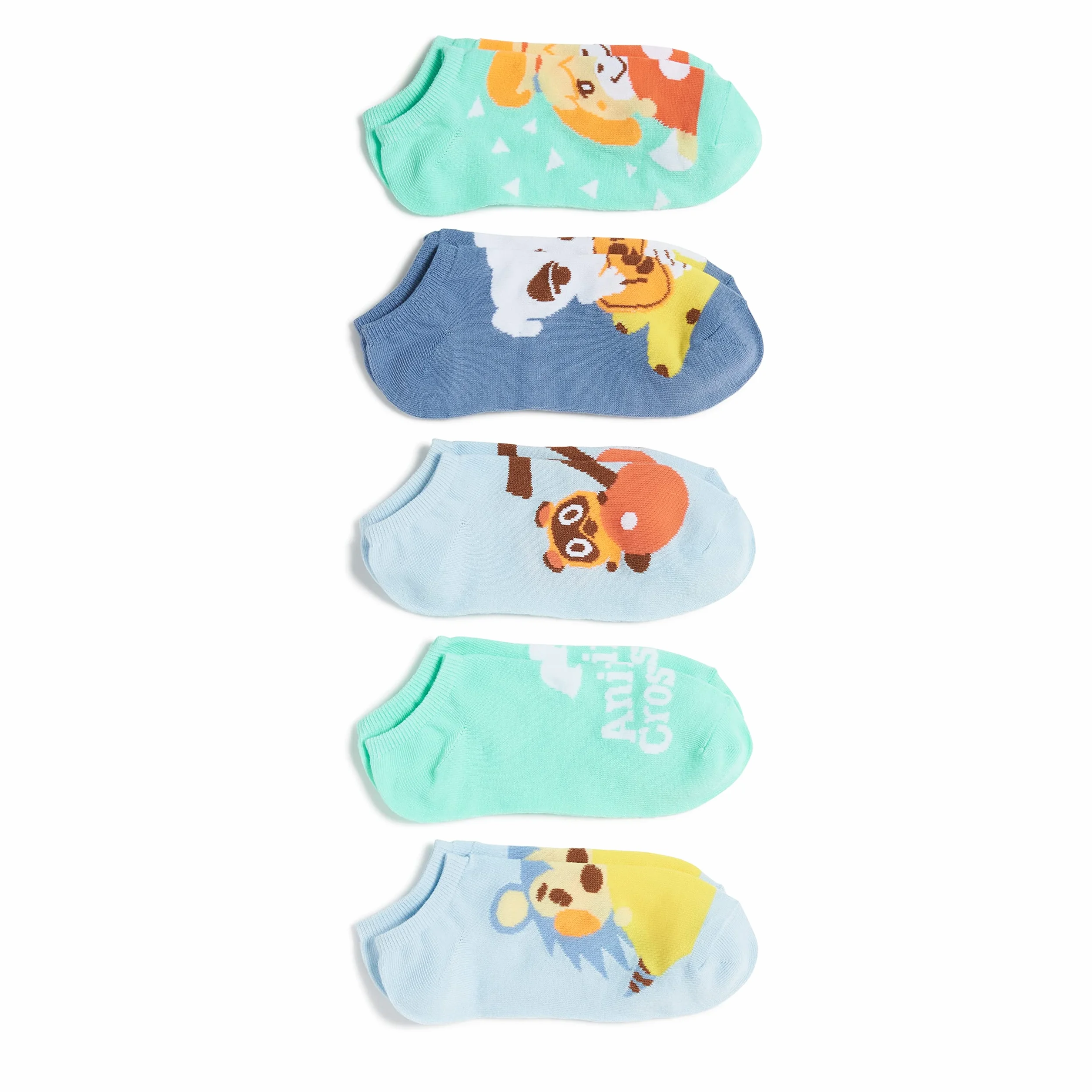 Nintendo Damen Animal Crossing 5 Pack No Show Socks Animal Crossing 5 Pack No Show Socks