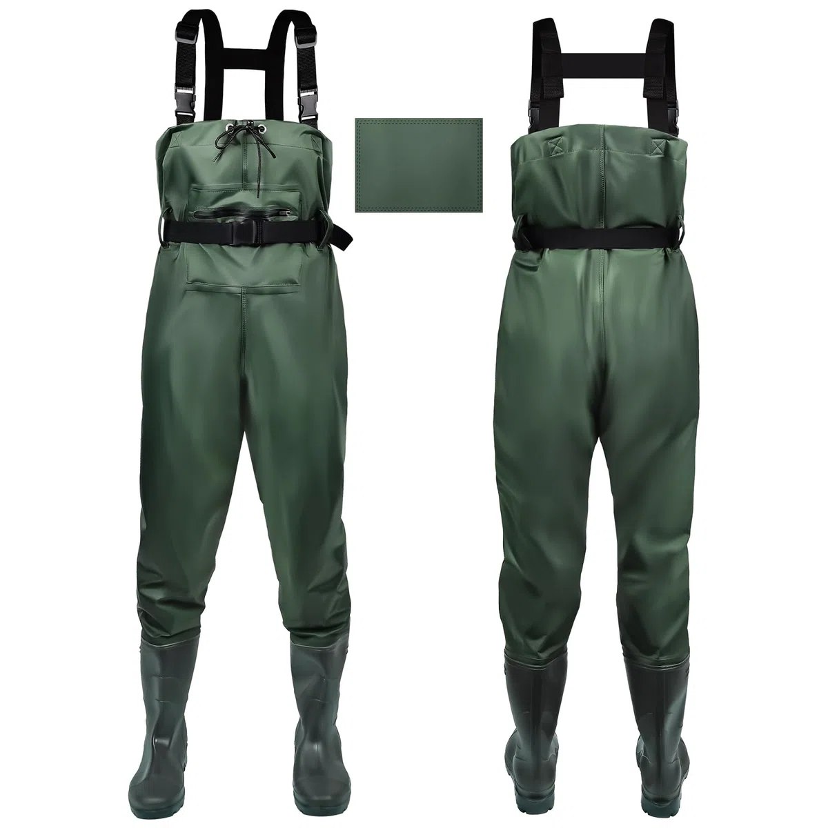 IEEILULU Waders Pesca da Uomo, Waders da Uomo con Stivali da Pesca 40-47, Waders Trampolieri da Pesca Nylon Pantaloni Impermeabili Antiscivolo Regalo per Amanti Pesca Sportiva