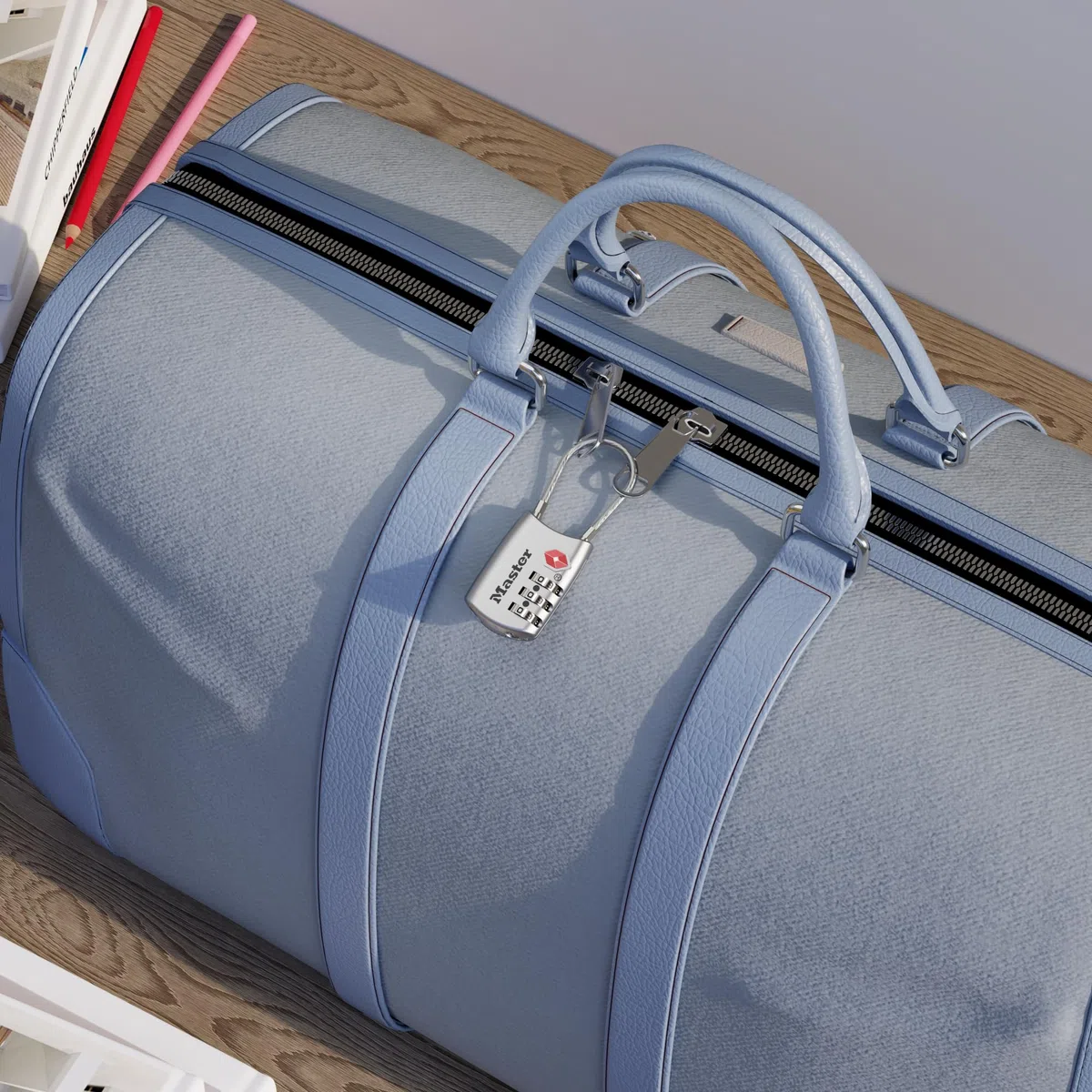 Master Lock 4688DSLV Imposta la Tua Combinazione di Serratura per Bagagli Approvata TSA, Argento, 1 confezione