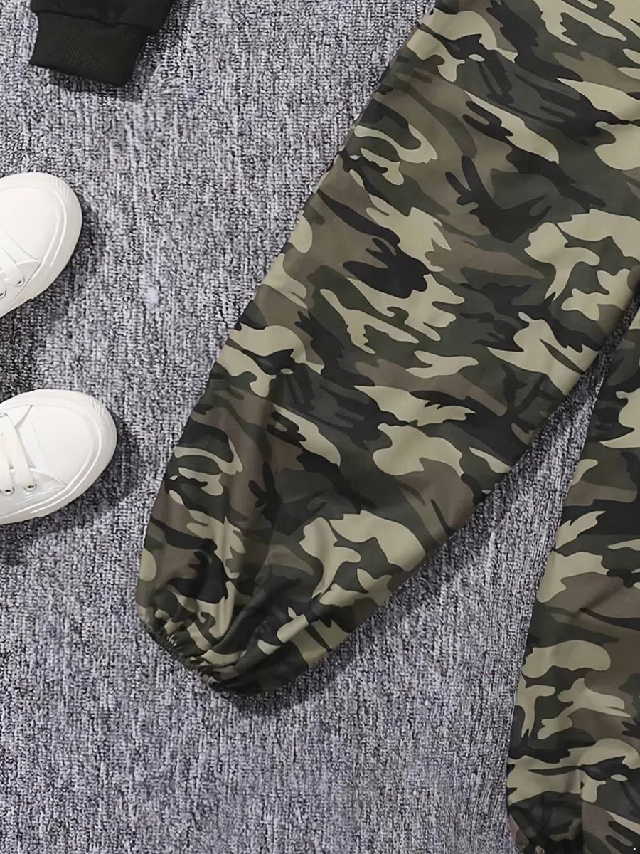inhzoy Tuta Ginnastica Artistica Bambina 3 Pezzi Hoodie Felpa con Cappuccio + Canotta + Pantaloni Cargo Completo Sportivo da Danza Hip Hop Abito da Ballo di Strada