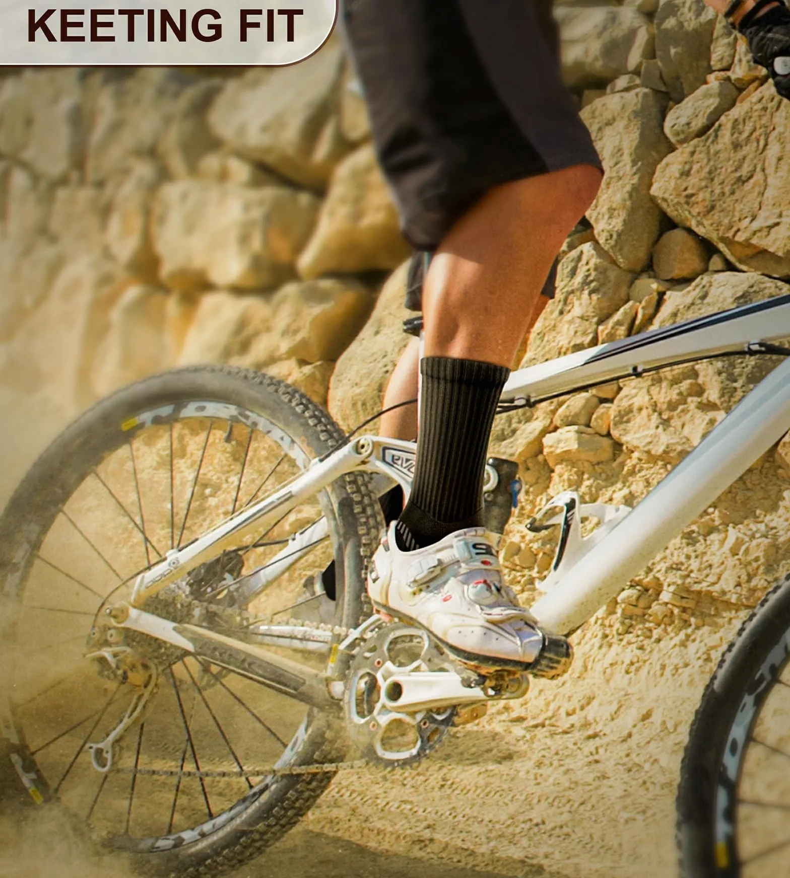 BULLIANT Calzini Calcio 6 Paia, Calzini Uomo Sportivi Compressione Antiscivolo Corsa Calze,Suola Completamente