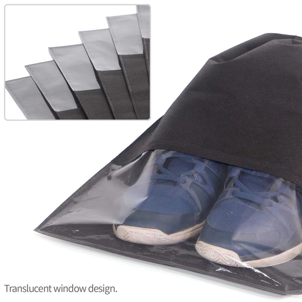 24 sacchetti per scarpe da viaggio in tessuto non tessuto con corda per uomini e donne grandi scarpe organizer