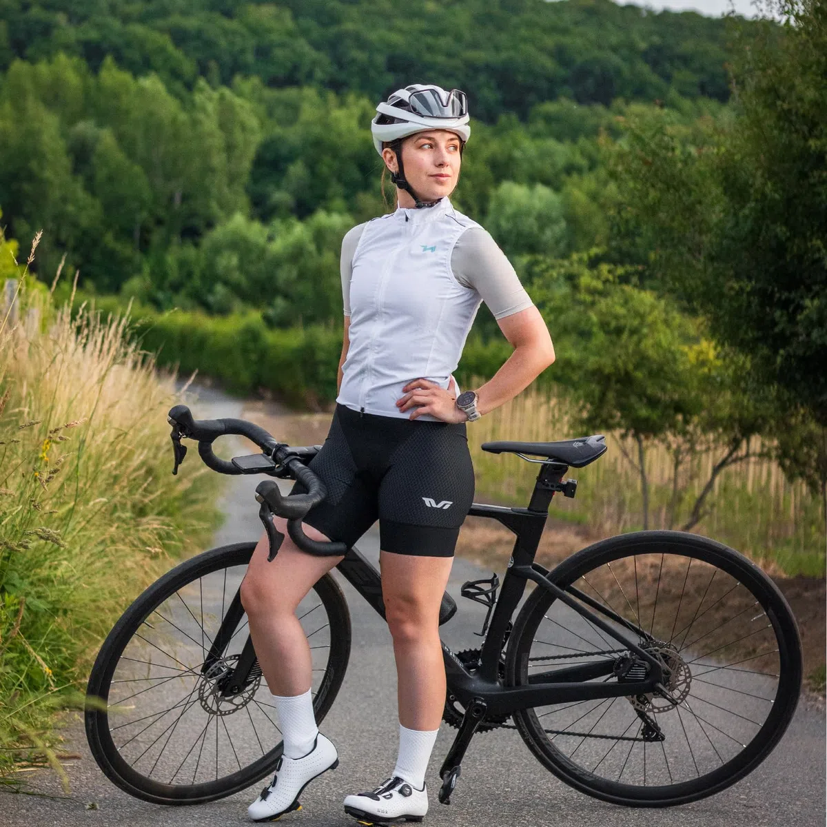 ROCKBROS TVI Giacca da Ciclismo Donna, Giacca a Vento da Sportivo Antivento, Traspirante, Leggero, Manica Corta per Running, Trekking, Fitness, Attività all'Aperto