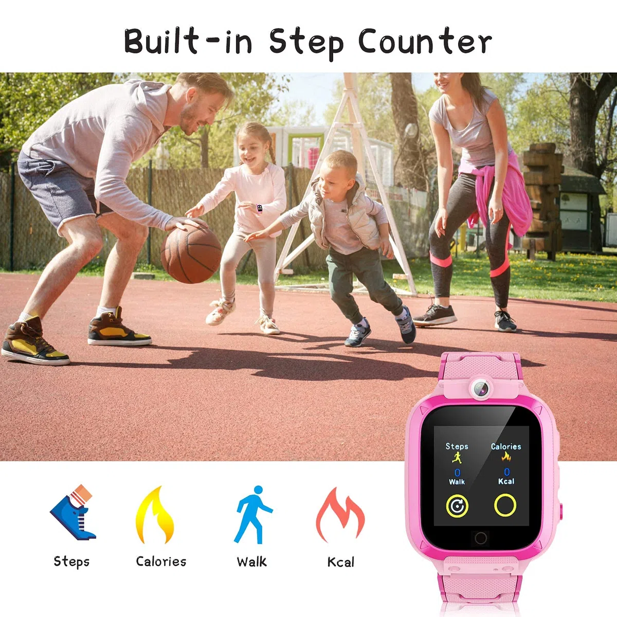 VannicoELEJAFE Smartwatch Bambini 24 Giochi Musica Contapassi Calorico, 2*Fotocamere Torcia Orologio Smartwatch Bambini Sveglia Video, Ragazzi e Ragazze Regalo di Natale 2-13 anni[Scheda SD integrata]