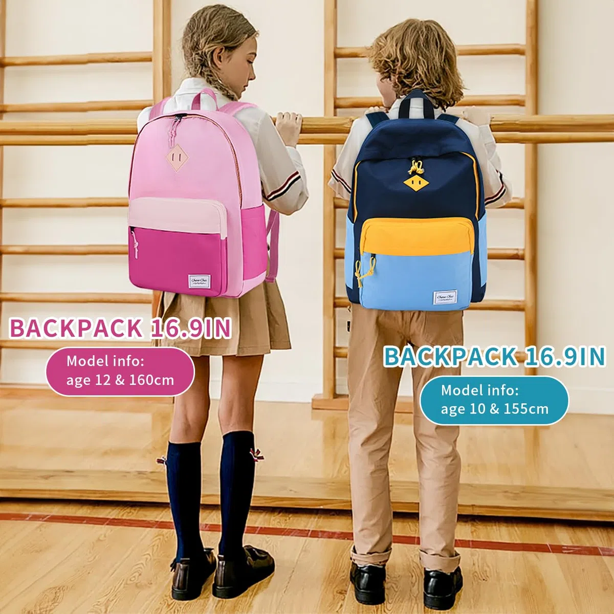 Chase Chic Zaino Scuola Elementare, 6-11 Anni Zaino Ragazze Bambino Resistente All'Acqua per Scuola Primaria per Sport e Viaggi Bambini