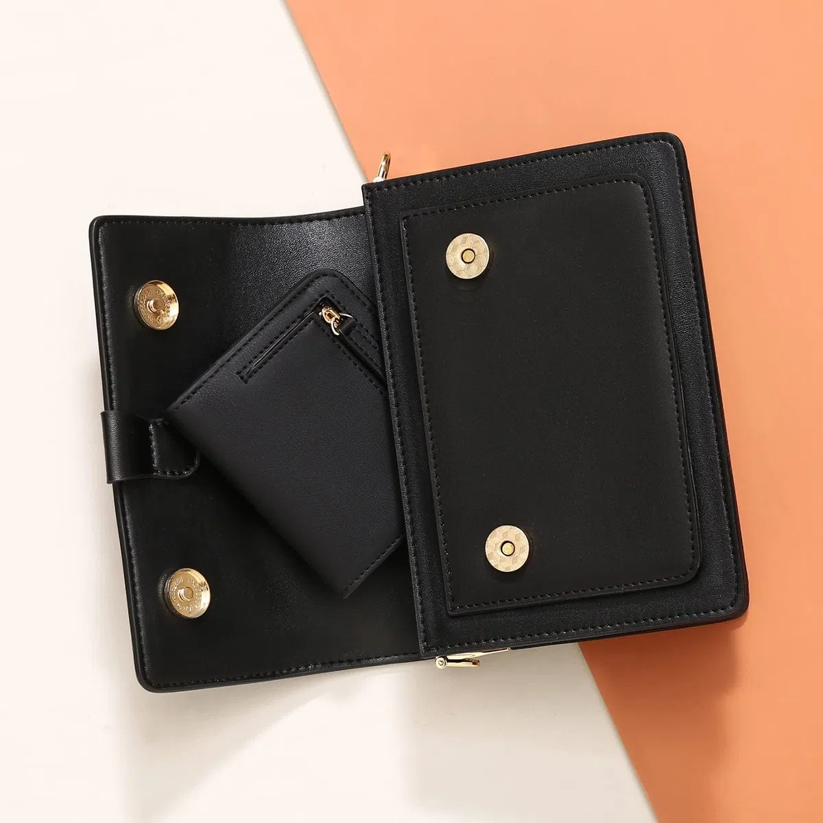 GAEKEAO Portafoglio da Donna in pelle, Portafogli Donna Piccoli con cerniere blocco RFID Portamonete, 7 Scomparti per Carte con 1 Finestra di Identificazione e 1 Tasca con Cerniera