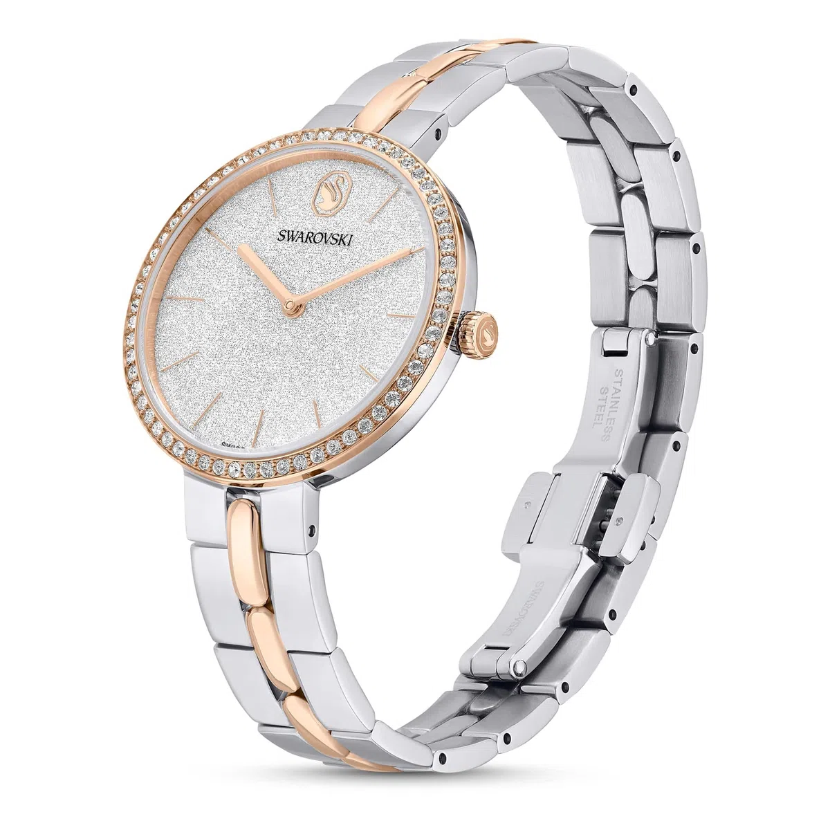 Swarovski Cosmopolitan Collezione Orologio, Swiss Made, Bracciale in metallo, Tono argentato