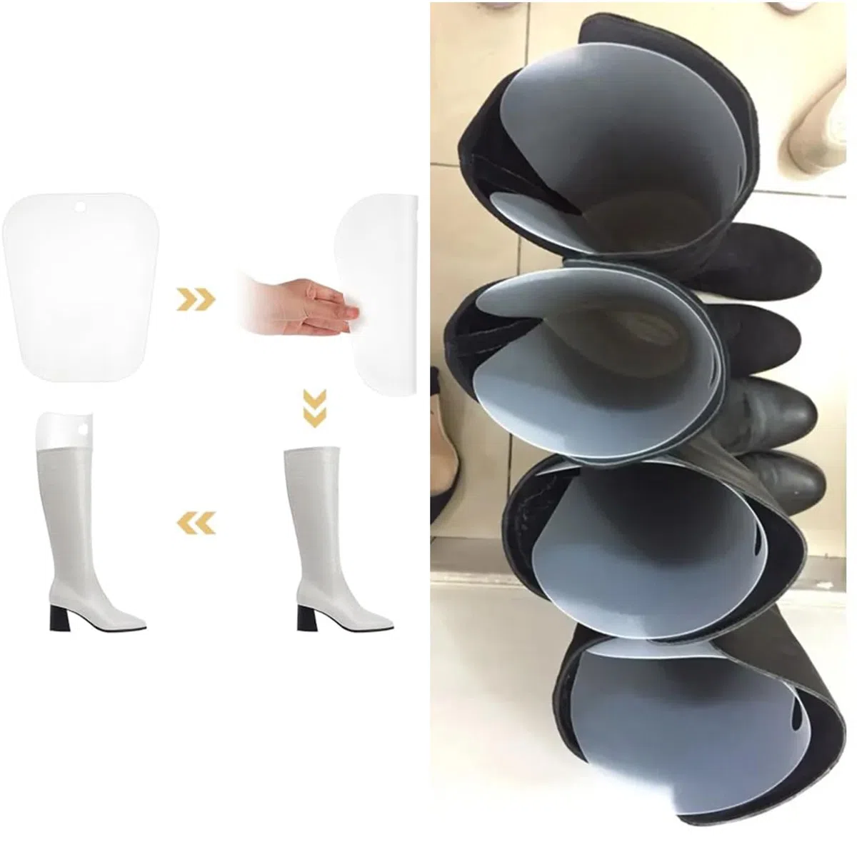 10 Pezzi Inserti Per Shaper Per Stivali (32 Cm) Supporti Di Stivali Alti Per Donne E Uomini Per Stivali Da Donna E Da Uomo (Bianchi)