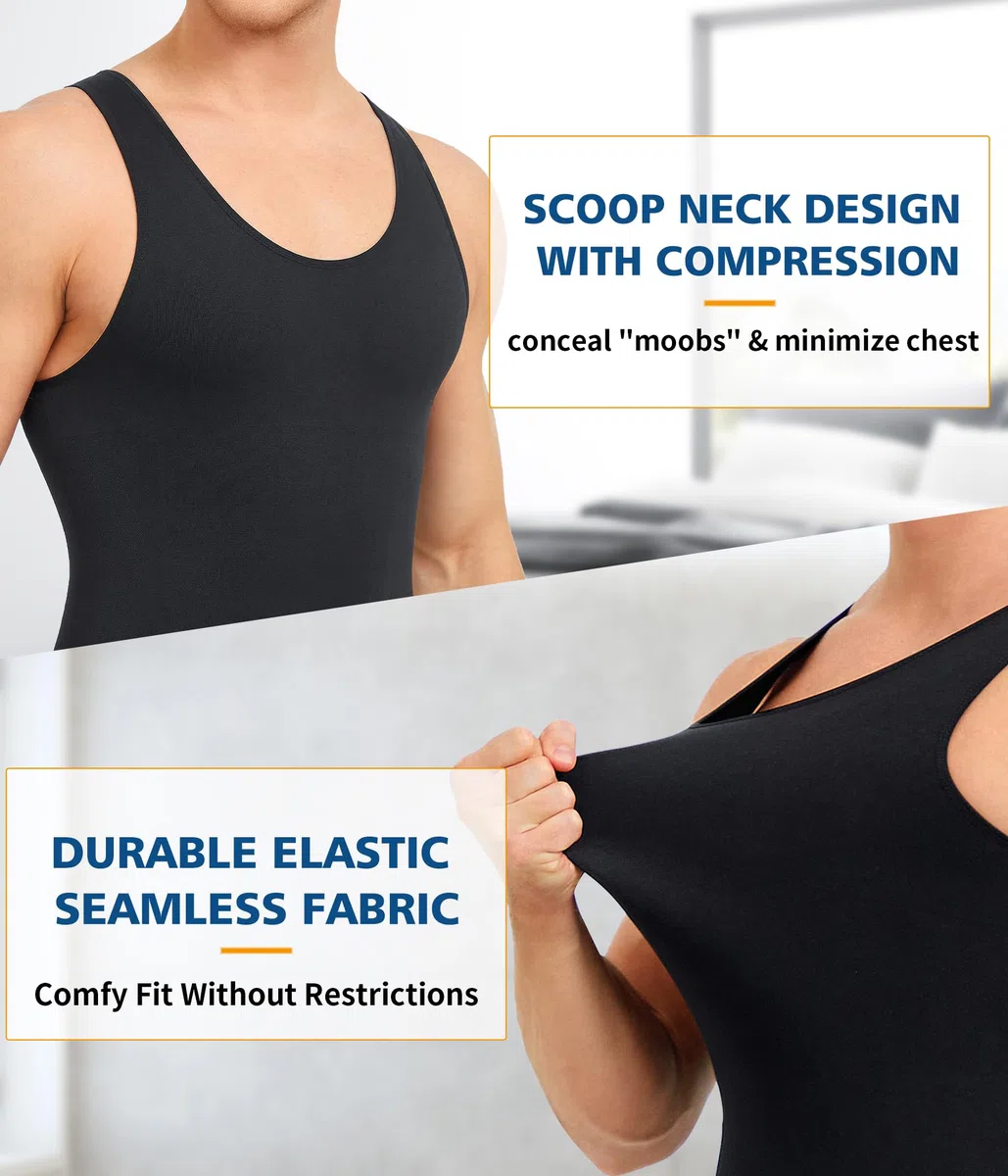 Abbigliamento uomo, controllo dell’addome, body trainer, modellatore del corpo, camicie di compressione, pantaloncini per dimagrire l’addome