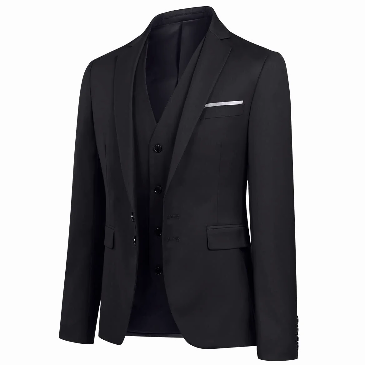 YOUTHUP Blazer da Uomo Giacca da Abito con 2 Bottoni Formale Monopetto Slim Fit Elegante Giacche da Smoking