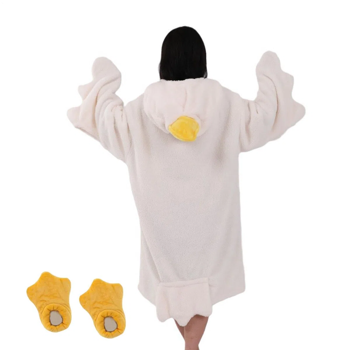 Coperta con cappuccio, design a forma di oca, oversize indossabile, grande coperta con cappuccio per film, serate, feste, riunioni di famiglia, campeggio, viaggi, casa, soggiorno, camera da letto