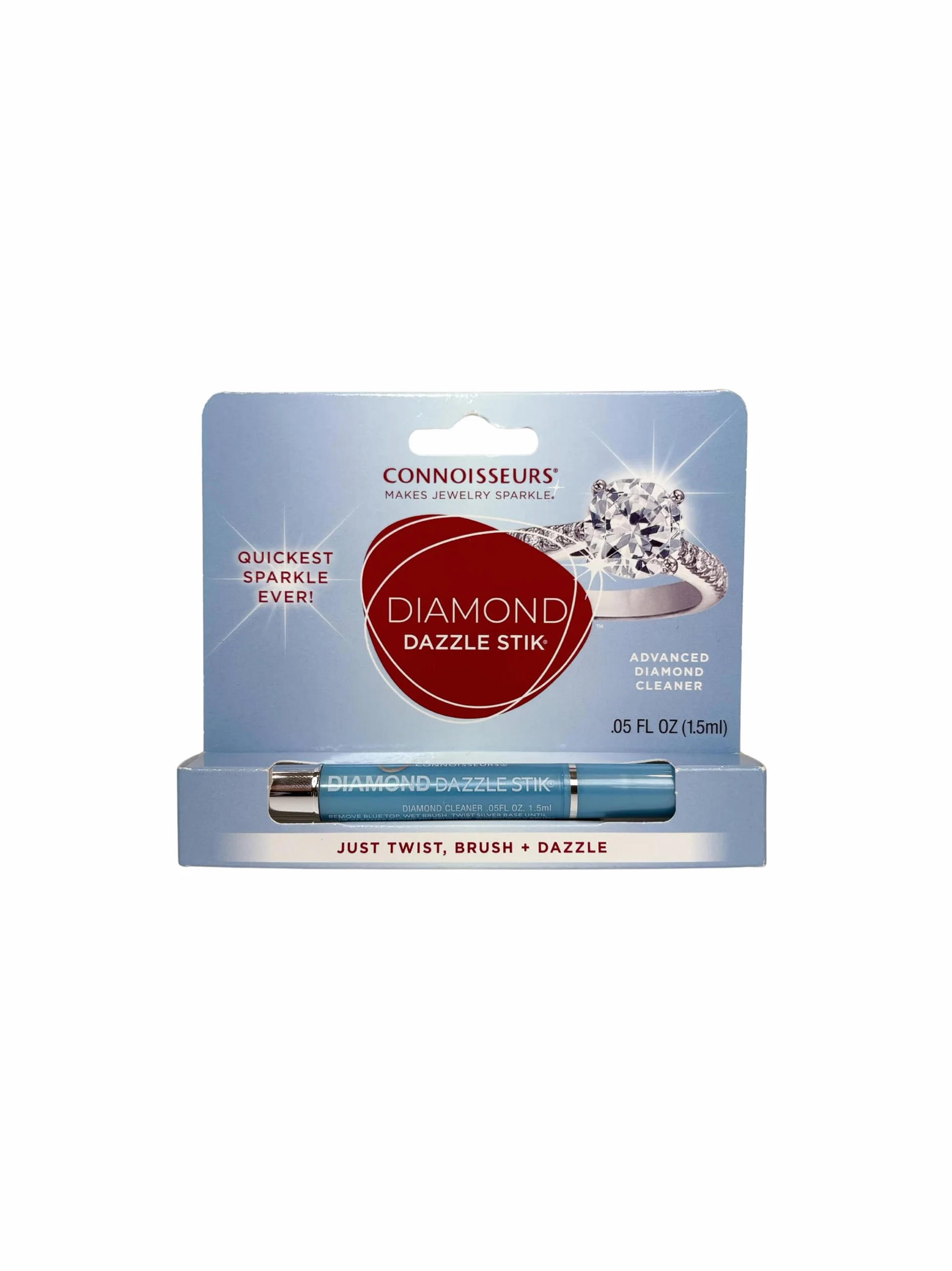 Connoisseurs Kit Pulizia Gioielli | Diamond Dazzle Stick e 6 Panni Detergenti | Pulitore Gioielli Oro, Diamanti, Platino e Argento | Detergente Anelli