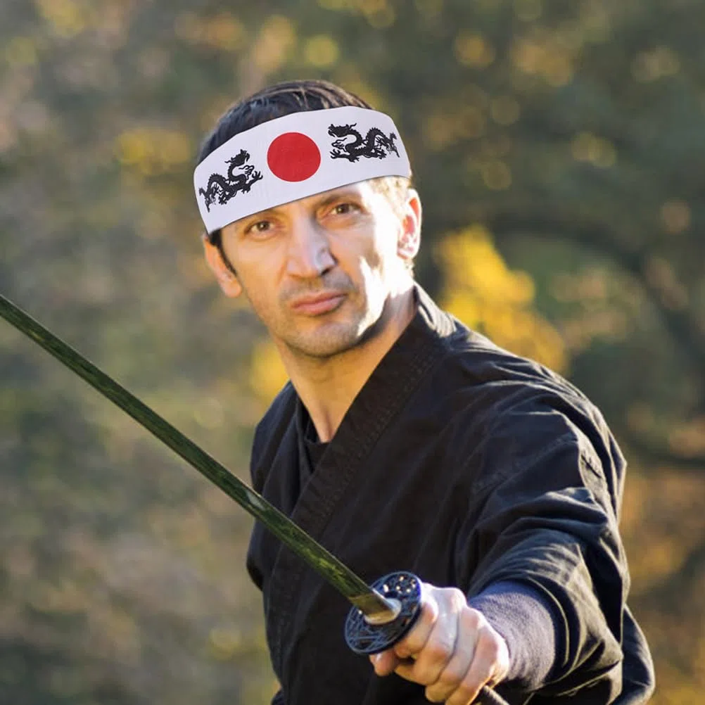 Alipis 2 Fasce Giapponesi Chef Sushi Hachimaki Per Karate Bandana Chef Sushi Cravatta In Costume Cerchio Capelli Drago Per Il Karate Halloween Sushi Stile A