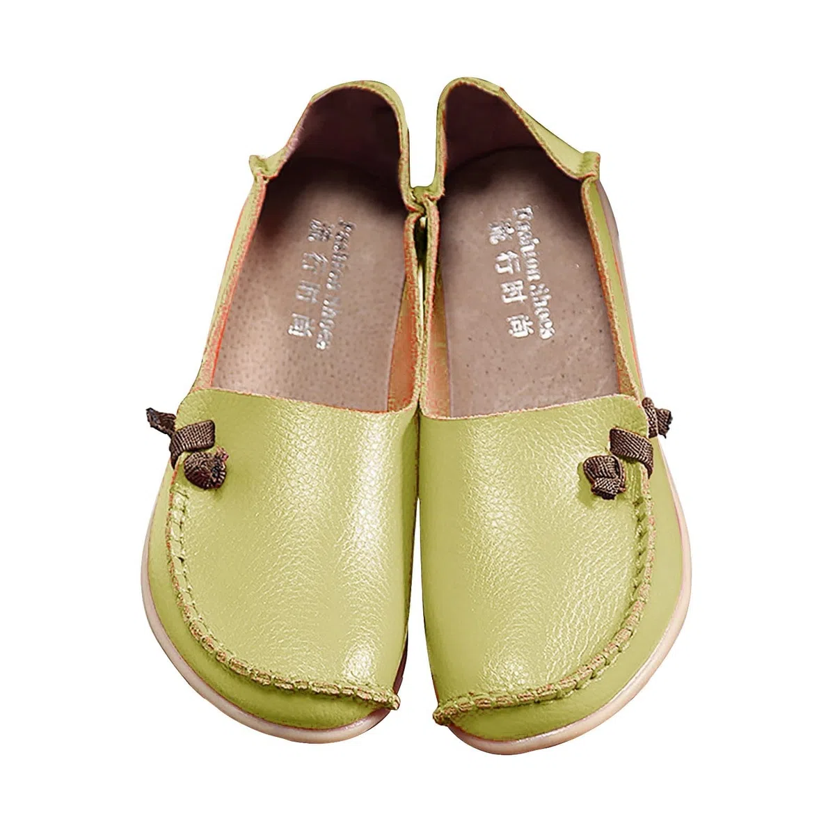 Scarpe basse estive in pelle, con fagioli, comode, con ammortizzazione, antiscivolo, per il tempo libero