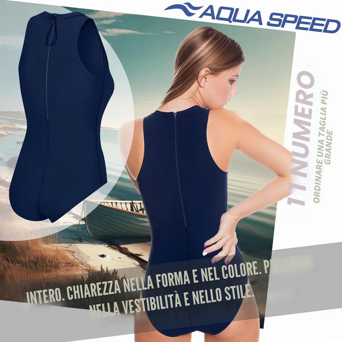Aqua Speed Blanka Costume da Bagno delle Signore | Lycra | Atleta | Sport | Livello competitivo