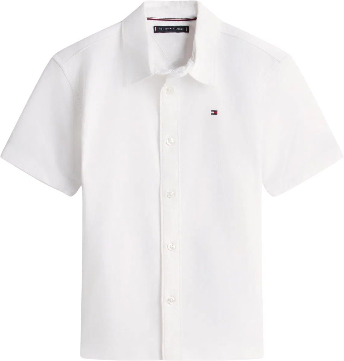 Tommy Hilfiger Stretch Oxford Shirt SS Kb0kb09554 Camicie Bambini e Ragazzi (Pacco da 1)